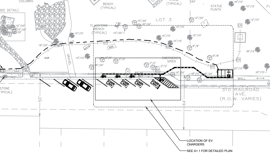 Lyons-plans Proposed Design of new EV chargers, BESS, and parking