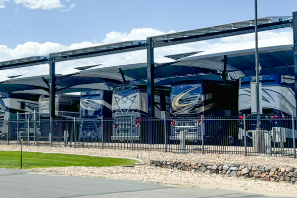 Transwest - Commerce solar-integrated hail canopies