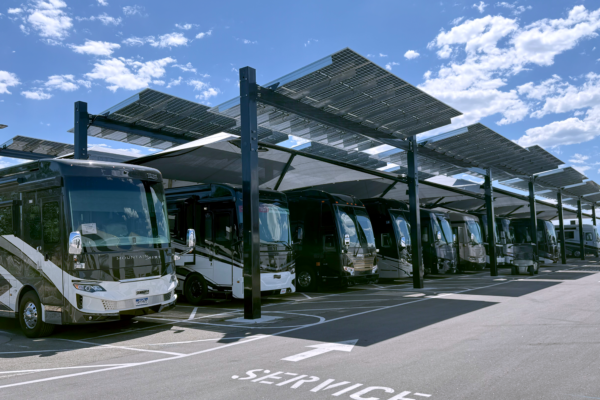 Transwest - Commerce solar-integrated hail canopies