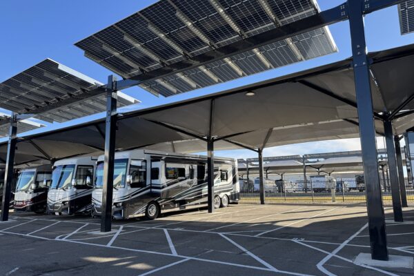 Transwest - Commerce solar-integrated hail canopies