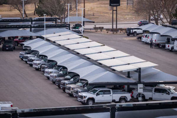 Transwest - Henderson solar-integrated hail canopies
