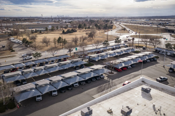 Transwest - Henderson solar-integrated hail canopies