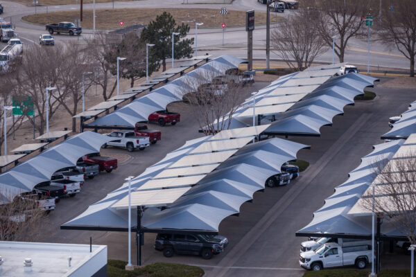 Transwest - Henderson solar-integrated hail canopies