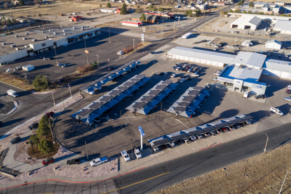 Transwest - Scottsbluff solar-integrated hail canopies
