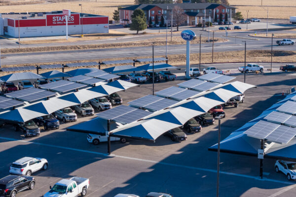 Transwest - Scottsbluff solar-integrated hail canopies