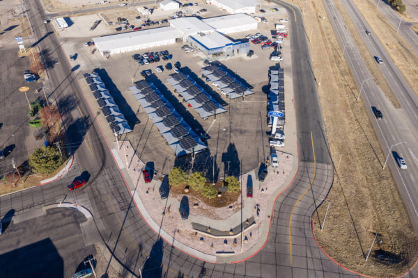 Transwest - Scottsbluff solar-integrated hail canopies