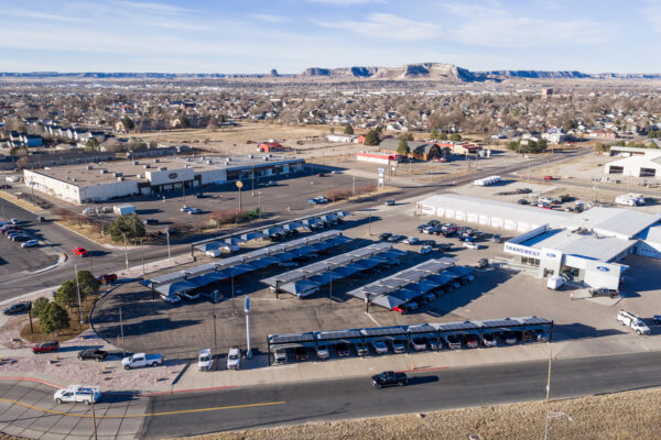 Transwest - Scottsbluff solar-integrated hail canopies