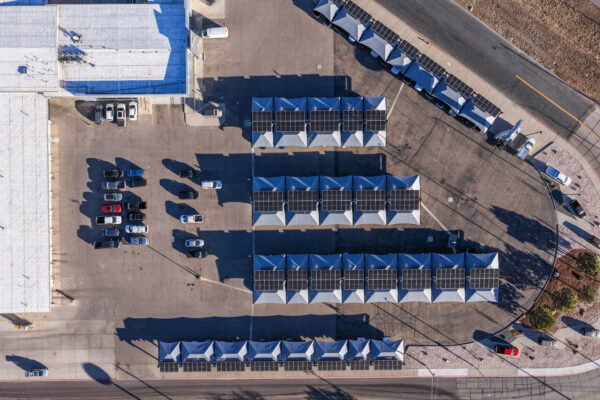 Transwest - Scottsbluff solar-integrated hail canopies